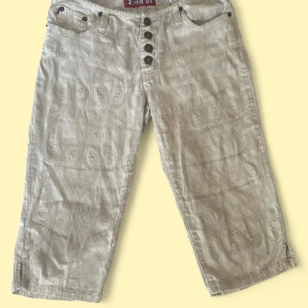 Unbranded Women's Cream and Tan Trousers